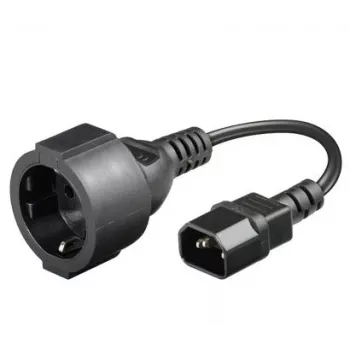 Microconnect PE130075 cavo di alimentazione nero 0,23 m connettore femmina C14