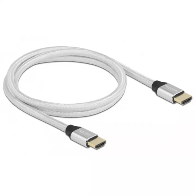 Cavo HDMI DeLOCK Ultra High Speed 48 Gbit/s 8K 60 Hz argento 1 m