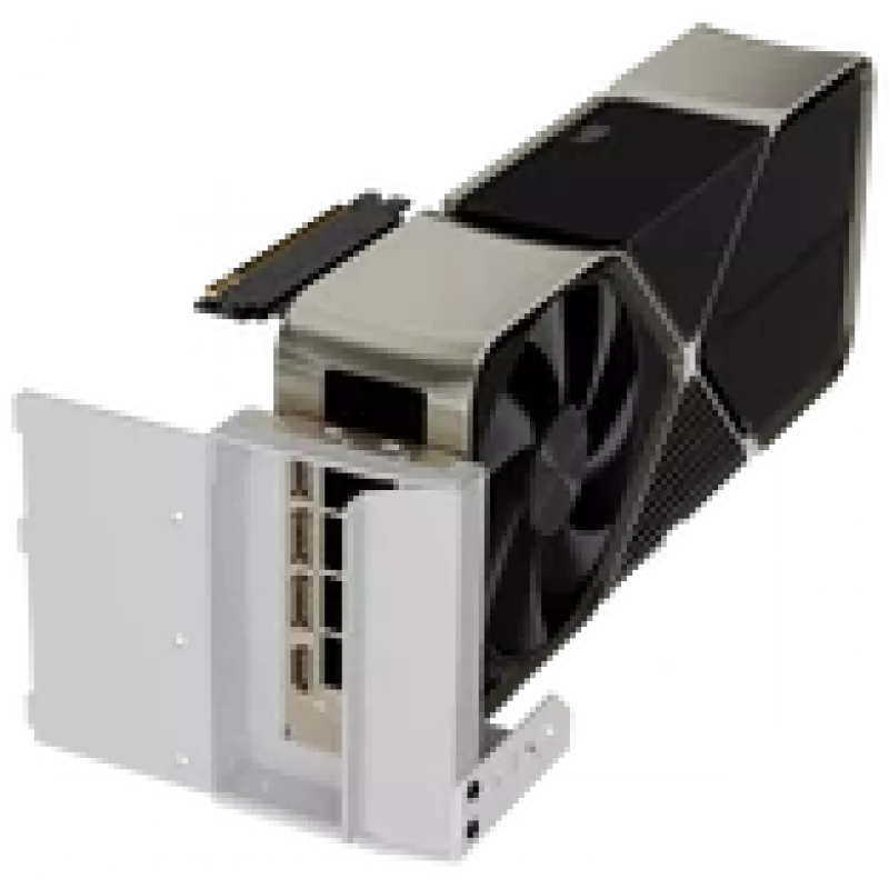 APNX kit di montaggio verticale GPU GAZU-1045 bianco — supporto verticale GPU per case PC, finitura bianca