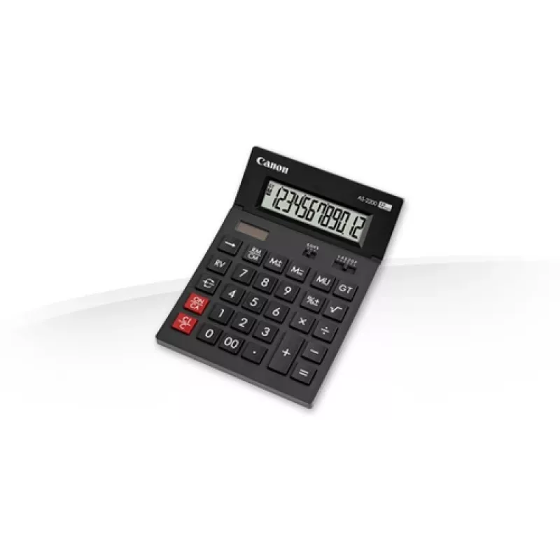 Calcolatrice Canon AS-2200 da scrivania con display nero