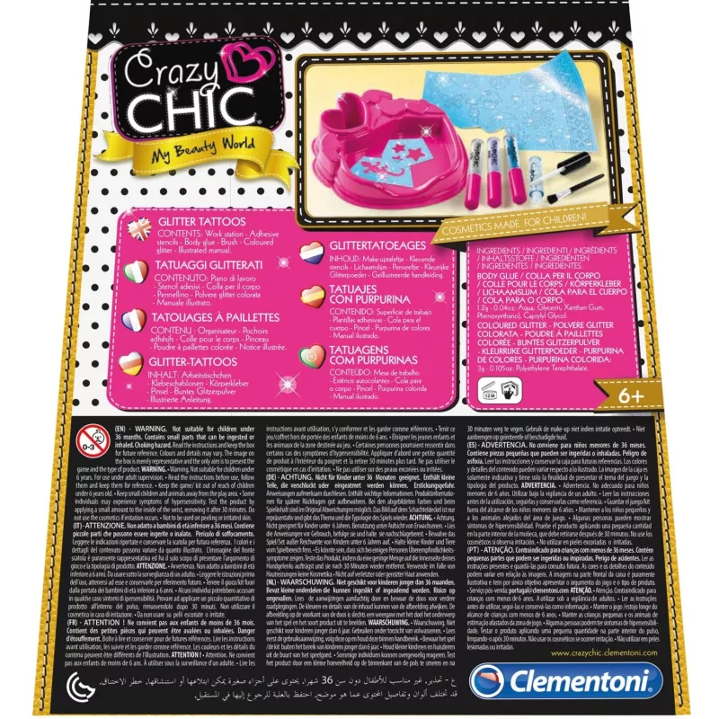 Clementoni Crazy Chic, multicolore, 6 anni, blu, verde, argento, 55 mm, 230 mm, 250 mm