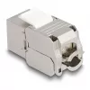 DeLOCK modulo keystone RJ45 connettore femmina a LSA Cat.6A con LED argento-bianco