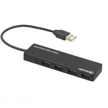 Hub USB Tellur Basic 4 porte USB 2.0 — nero, 4 porte USB-A
