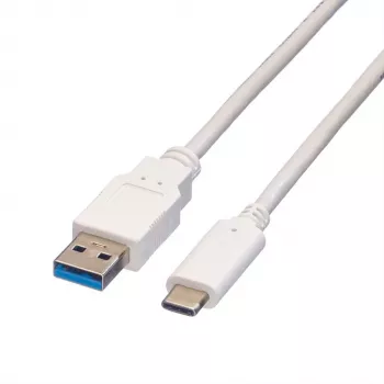 VALUE - cavo USB - USB 3.0 (M) a USB Type-C (M) - 5 V - 900 mA - 50 cm - bianco (11.99.9010)