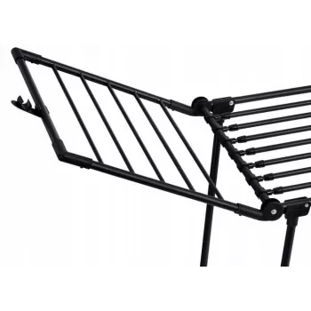 Stendibiancheria PROMIS MONZA estensibile grande nero - pieghevole autoportante, H1160mm B2600mm T6000mm