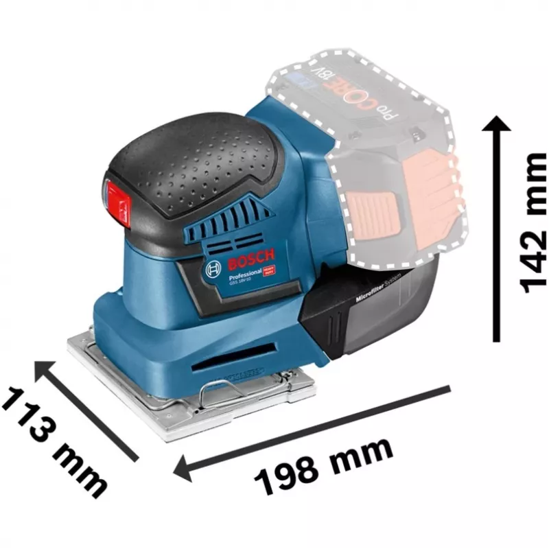 Bosch GSS 18V-10 Professional levigatrice orbitale a batteria