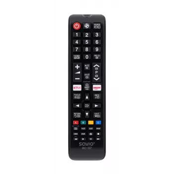 Telecomando SAVIO RC-07 per TV Samsung, IR wireless, nero, a pulsanti