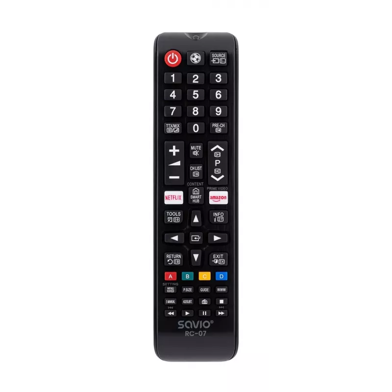 Telecomando SAVIO RC-07 per TV Samsung, IR wireless, nero, a pulsanti