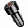 Baseus Magic CCMLC20A-01 caricabatterie da auto, 2x USB-A QC 3.0, 45 W, 6 A, display della tensione, nero