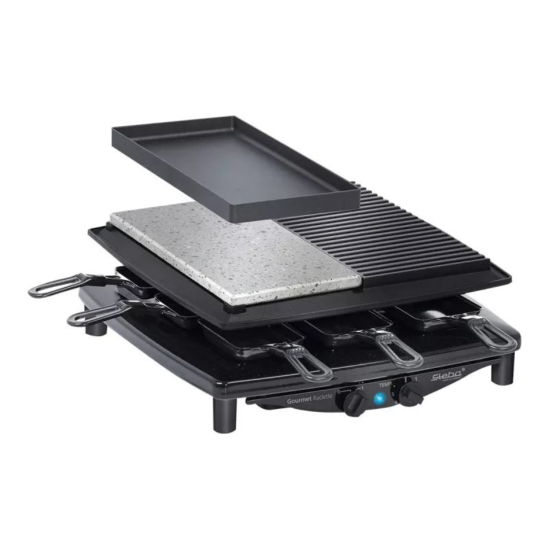 Steba RC 4 Plus Deluxe griglia raclette, nero