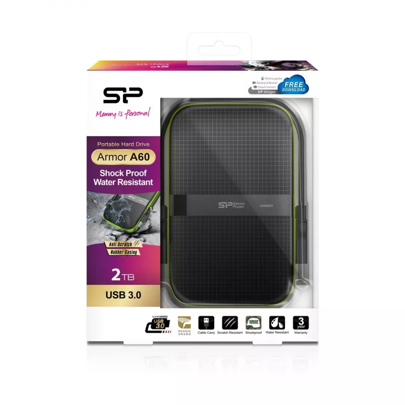 Silicon Power Armor A60 disco rigido esterno 2000 GB nero