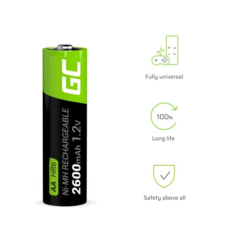Batterie ricaricabili Ni-Mh AA R6 2600 mAh x16