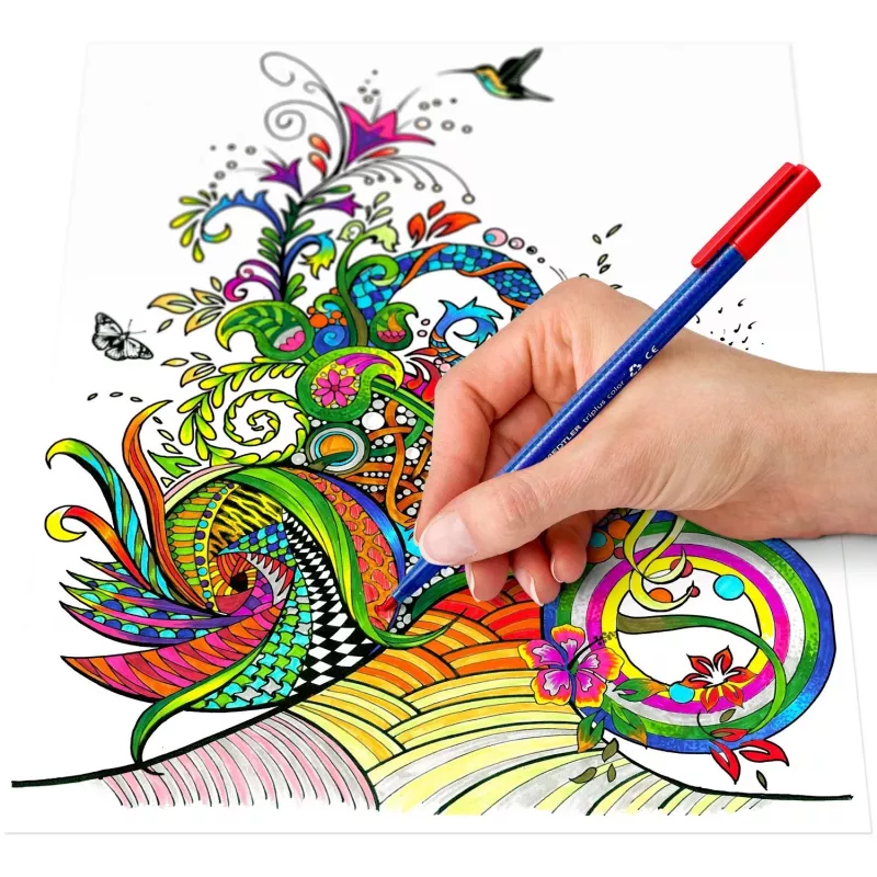 Penna a feltro Staedtler 323 C10 — colori assortiti, 10 colori, punta 1 mm