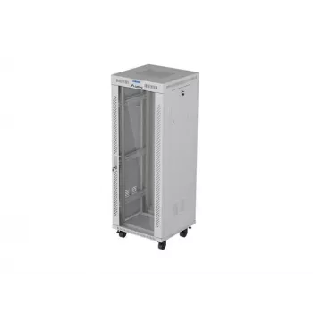 Armadio rack a pavimento LANBERG 19 pollici 32U 600×600 mm grigio con porte perforate e LCD (flat pack)
