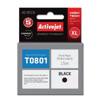 Activejet AE-801N inchiostro, sostituisce Epson T0801, Supreme, 15 ml, nero