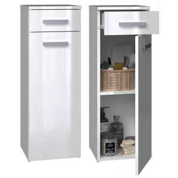 Mobile bagno a terra top e shop NEL V DS BIEL POŁ — a terra, 3 ripiani, 300×300×850 mm, struttura bianca