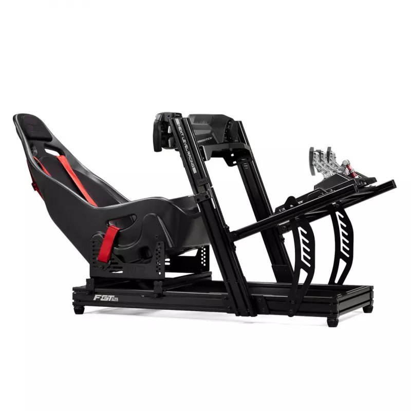 Cockpit da racing Next Level Racing F-GT Elite Lite Wheelplate Edition altezza regolabile compatibile con setup Formula e GT