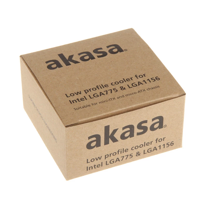 Dissipatore per CPU low profile Akasa AK-CC7122BP01, LGA775/LGA1156/LGA1155, alluminio, 75 mm