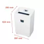 Distruggidocumenti HSM Pure 420 — taglio a particelle P-4, larghezza di lavoro 24 cm, capacità 15 fogli, contenitore di raccolta 35 L, bianco