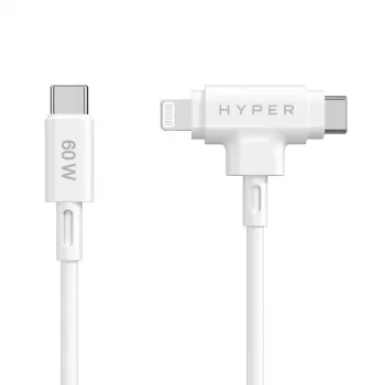HYPER HyperJuice cavo USB USB 2.0 1,5 m USB-C USB-C/Lightning bianco