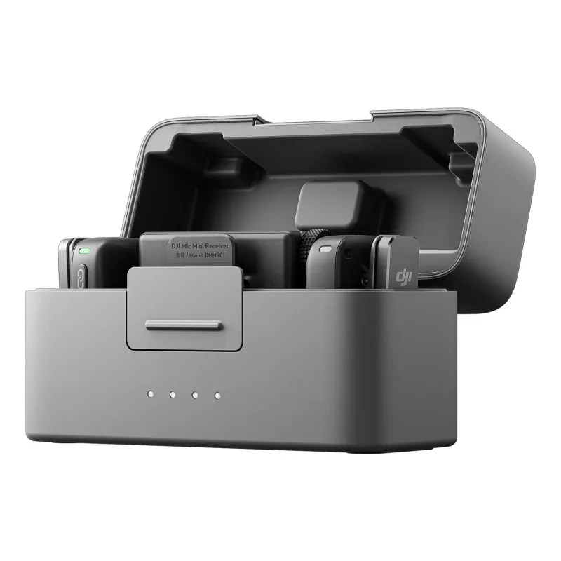 DJI Mic Mini (2 TX + 1 RX + custodia di ricarica) kit microfono wireless - grigio scuro