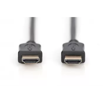 Assmann cavo di collegamento HDMI High Speed, Type-A M/M, 5,0 m, con Ethernet, ex HDMI 1.4, UL, nero, oro (AK-330114-050-S)