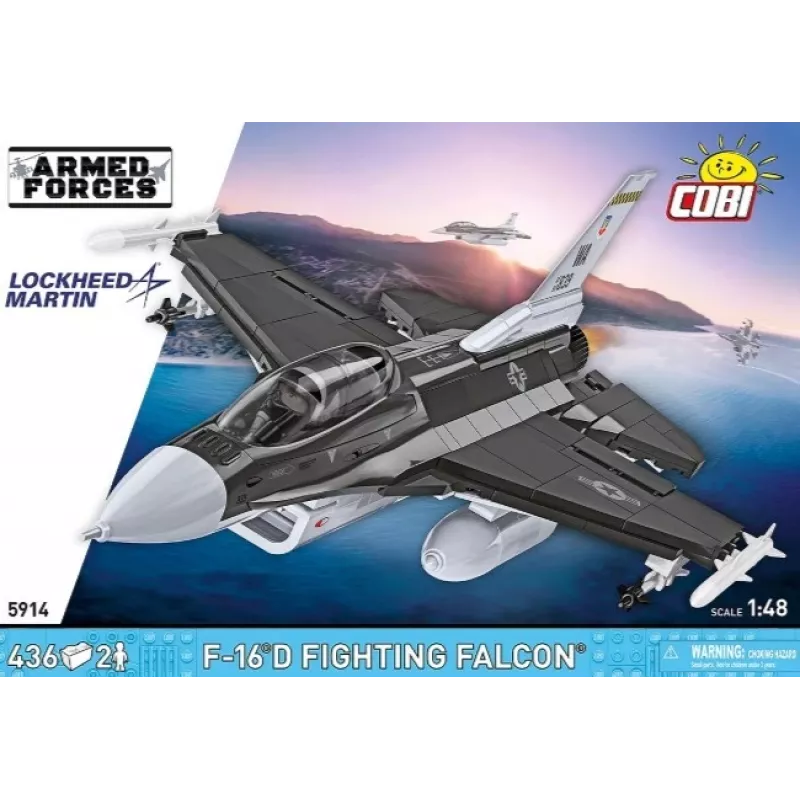 Kit di costruzione Cobi F-16D Fighting Falcon, 436 pezzi, scala non indicata