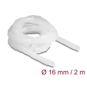 Guaina spiralata DeLOCK flessibile 2 m x 16 mm trasparente polietilene