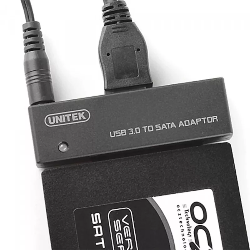 Scheda di interfaccia Unitek Y-1039, cavo USB in dotazione, 5 Gbit/s, nero, Plug-and-Play