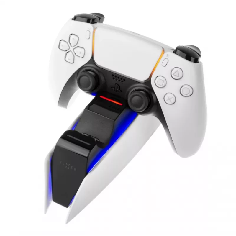 Base di ricarica FIXED FIXPS5-DCC-BW per PlayStation 5 con filo nero bianco