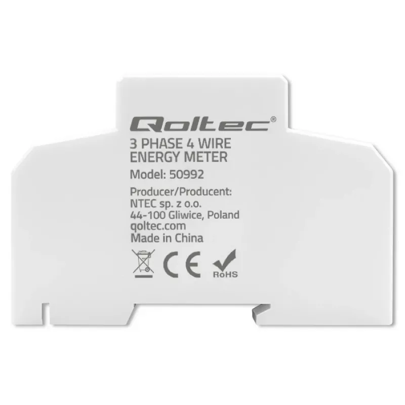 Contatore elettronico trifase QOLTEC 50992 400V 100A