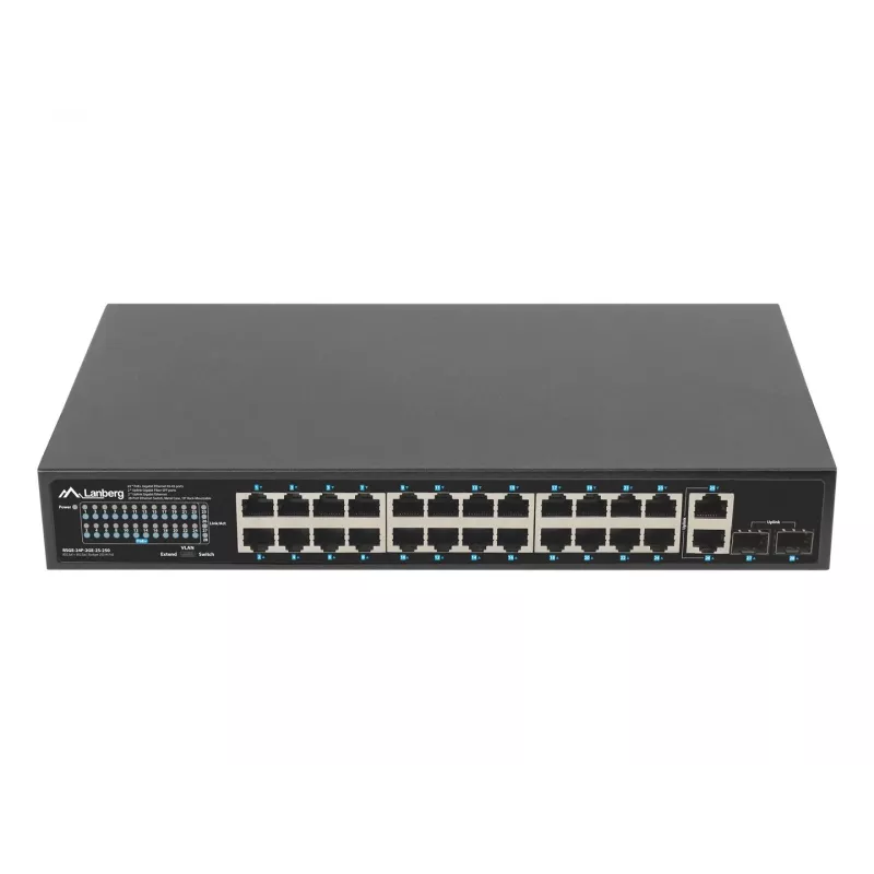 Switch unmanaged Lanberg RSGE-24P-2GE-2S-250 24 porte montaggio rack
