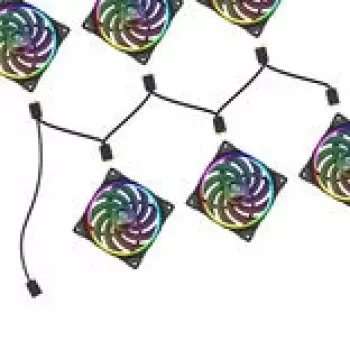 Splitter RGB Akasa AK-CBLD13-85BK cavo splitter LED indirizzabile 1-a-6