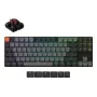 Tastiera meccanica Keychron K1X-B3 — formato 80%, USB + Bluetooth, QWERTY inglese, 87 tasti, RGB, grigio