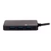 Hub USB NATEC Moth 4 porte USB 3.2 Gen 1 Type-A (5000 Mbit/s), alimentato via USB, nero, cavo 0,15 m