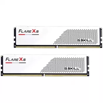 DIMM 64 GB DDR5-6000 (2x 32 GB) Dual-Kit, memoria RAM bianca, F5-6000J3636F32GX2-FX5W, Flare X5, INTEL XMP, AMD EXPO