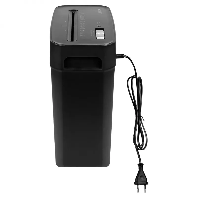 Distruggidocumenti SAVIO ND-01, taglio a croce 4 x 32 mm, contenitore 11 L, 230 W, nero, 72 dB