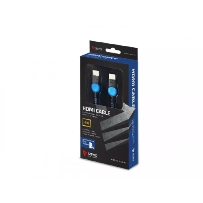 Cavo HDMI Savio GCL-02 1,8 m HDMI Type-A (standard) nero, blu