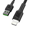 Cavo Lightning a USB-A Green Cell KABGC12, 2 m, Lightning – USB A, nero
