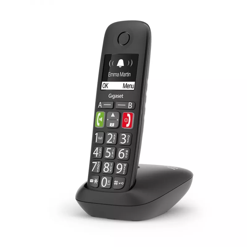 Gigaset E290 telefono cordless, nero