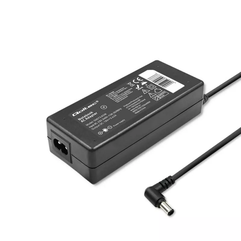Alimentatore laptop Qoltec Toshiba 65W 3,42A 19V 5,5x2,5 50073.65W