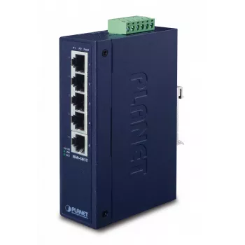 PLANET ISW-501T - Switch - 5 x 10/100 - montaggio su guida DIN, montaggio a parete
