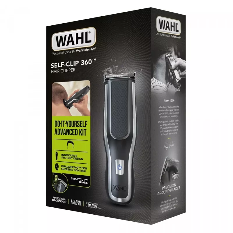 Wahl Self-Clip 360 nero, argento agli ioni di litio (Li-Ion)