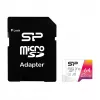 Silicon Power Elite microSDXC 64GB UHS-I Class 10 V10 Scheda di memoria con adattatore (SP064GBSTXBV1V20SP)