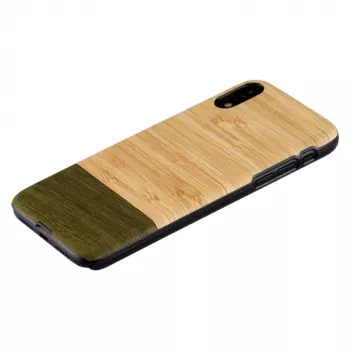 Custodia per smartphone man and wood per iPhone XR — foresta di bambù nero