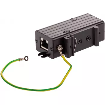 Axis TU8001 protezione da sovratensione Ethernet per dispositivi PoE, montaggio a parete/guida DIN, nero