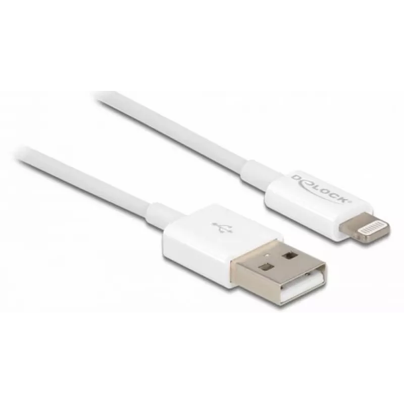 Cavo USB dati e ricarica DeLOCK 83000 per iPhone iPad iPod bianco 1 m