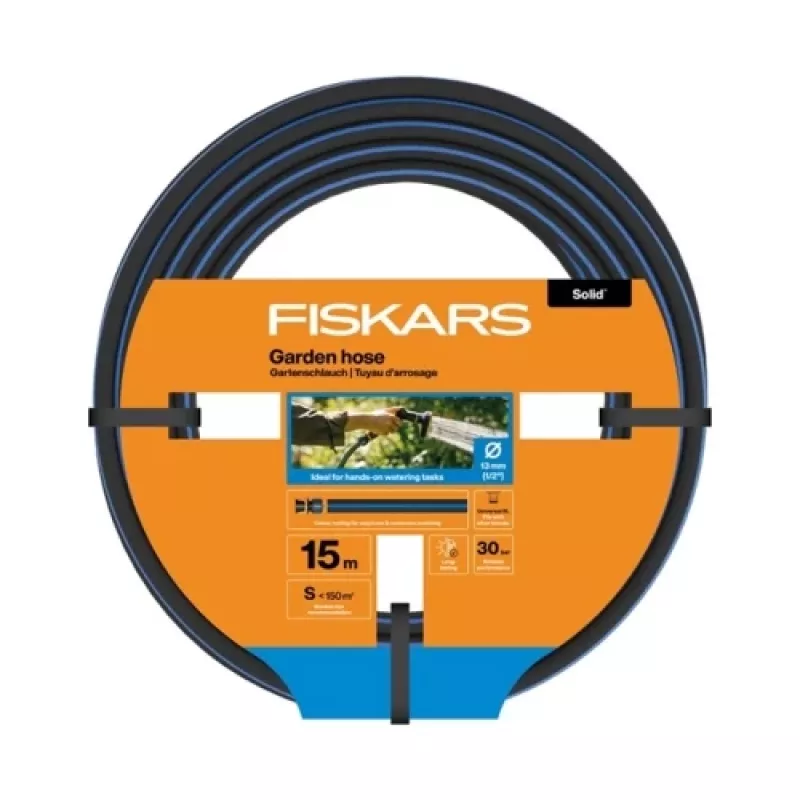 Fiskars Solid 1076049 tubo da giardino 13mm (1/2'') 15m
