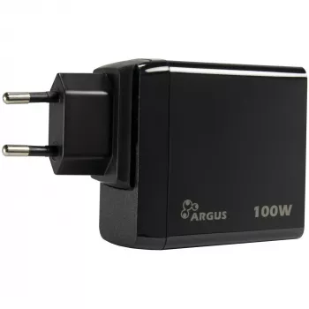 Caricabatterie PD INTER-TECH PD-3100 100W USB-C nero alimentatore rapido