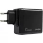 Caricabatterie PD INTER-TECH PD-3100 100W USB-C nero alimentatore rapido